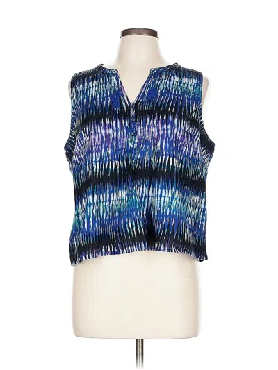 Pre-owned Caslon Sleeveless Blouse In Blue