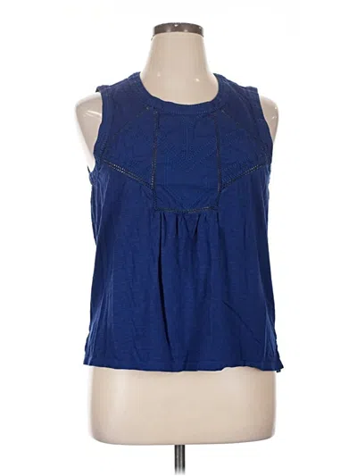 Pre-owned Caslon Sleeveless Blouse In Blue
