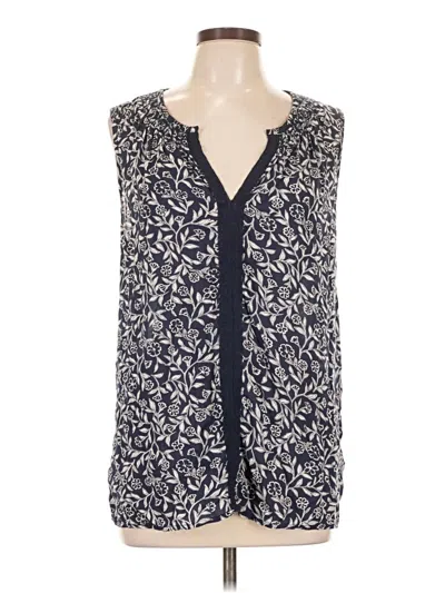 Pre-owned Caslon Sleeveless Blouse In Blue