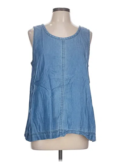 Pre-owned Caslon Sleeveless Blouse In Blue