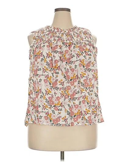 Pre-owned Caslon Sleeveless Blouse In Ivory