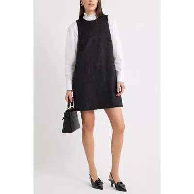 Caslon ® Sleeveless Jacquard Shift Dress In Black
