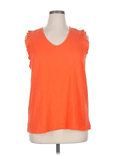 Pre-owned Caslon Sleeveless T-shirt In Orange
