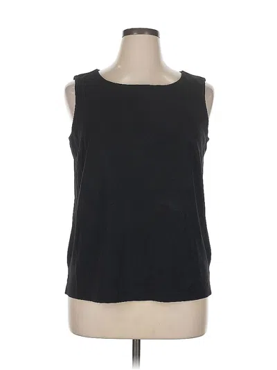 Pre-owned Caslon Sleeveless Top Black Boatneck Tops
