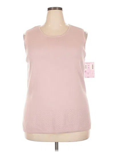 Pre-owned Caslon Sleeveless Top Pink Keyhole Neckline Tops