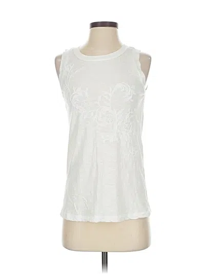 Pre-owned Caslon Sleeveless Top White Scoop Neck Tops