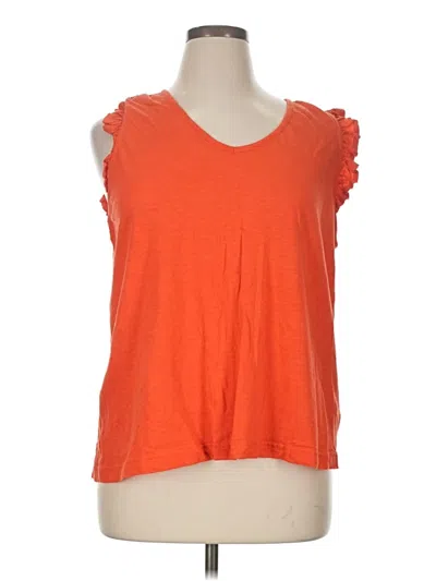 Pre-owned Caslon Sleeveless T-shirt In Orange