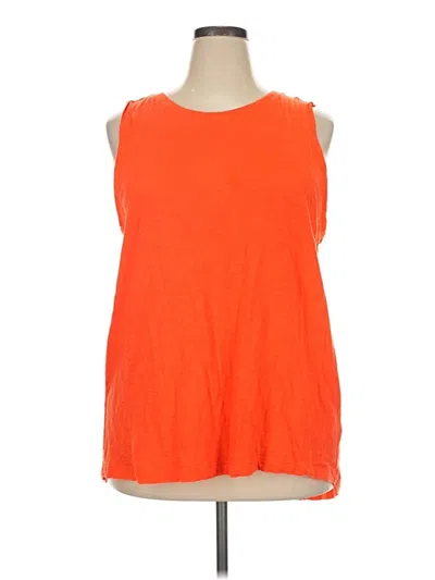 Pre-owned Caslon Sleeveless T-shirt In Orange