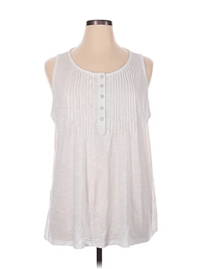Pre-owned Caslon Sleeveless T-shirt In White