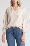 Caslon ® Smocked Swiss Dot Peasant Top In Pink Peony Bud