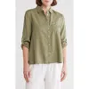 Caslon ® Split Back Tencel® Lyocell Button-up Shirt In Olive Acorn