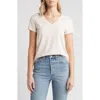 Caslon ® Stretch Cotton Blend V-neck T-shirt In Pink Peony Bud