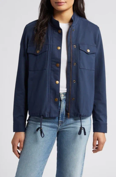 Caslon Stretch Organic Cotton Soft Jacket In Navy Blazer