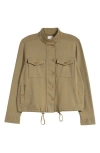 Caslon Stretch Organic Cotton Soft Jacket In Olive Burnt