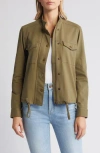 Caslon Stretch Organic Cotton Soft Jacket In Olive Burnt