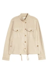 Caslon Stretch Organic Cotton Soft Jacket In Tan Oxford