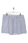 Caslon ® Stripe Cotton Gauze Pull-on Shorts In Navy- White Brianne Stripe
