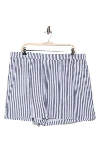 Caslon ® Stripe Cotton Gauze Pull-on Shorts In Blue