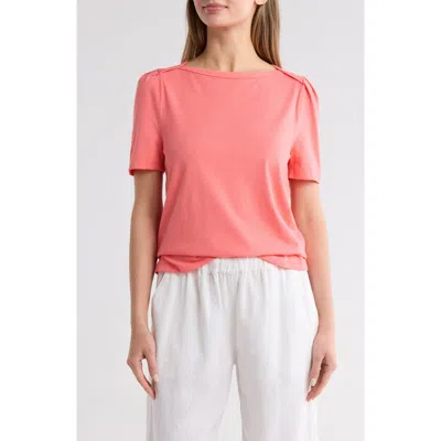 Caslon ® Stripe Envelope Neck Knit Top