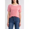 CASLON CASLON® STRIPE ENVELOPE NECK KNIT TOP