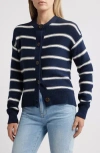 Caslon ® Stripe Pima Cotton Cardigan