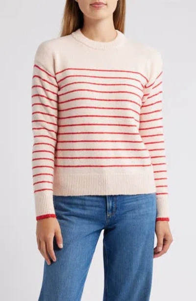 Caslon ® Stripe Relaxed Fit Sweater In Neutral