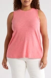 Caslon ® Swing Crewneck Tank In Coral Rose Tea