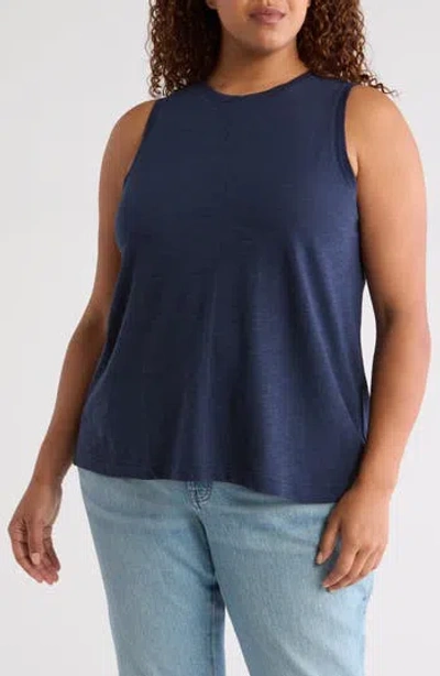 Caslon ® Swing Crewneck Tank In Navy Blazer