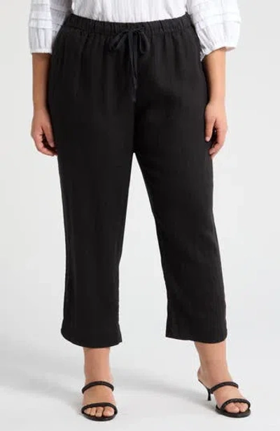 Caslon ® Tapered Linen Pants In Black