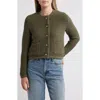 Caslon ® Textured Pima Cotton Cardigan In Green