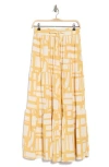 Caslon ® Tiered Drawstring Maxi Skirt In Yellow