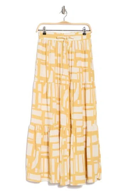 Caslon ® Tiered Drawstring Maxi Skirt In Yellow