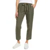 Caslon ® Tulip Hem Linen Pants In Green Beetle