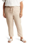 Caslon Tulip Hem Linen Pants In Multi