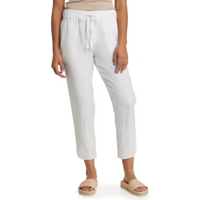 Caslon ® Tulip Hem Linen Pants In White