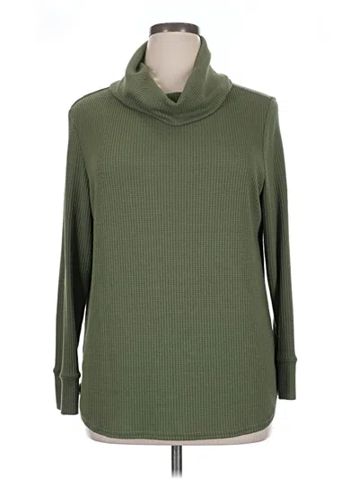 Pre-owned Caslon Turtleneck Sweater In Green