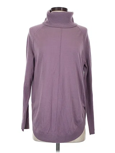 Pre-owned Caslon Turtleneck Sweater In Purple