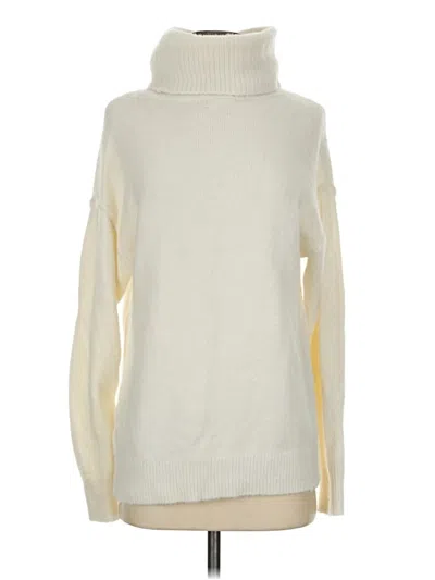Pre-owned Caslon Turtleneck Sweater In White