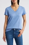 Caslon ® V-neck Short Sleeve Pocket T-shirt In Blue