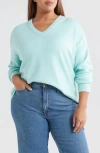 Caslon ® V-neck Sweater In Teal Turquoise