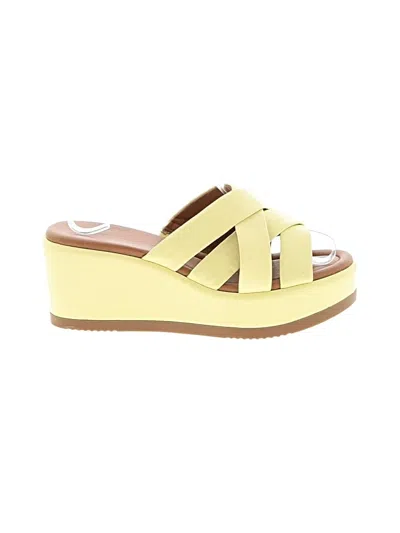 Pre-owned Caslon Wedges In Yellow