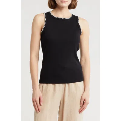 Caslon ® Whipstitch Tank In Black