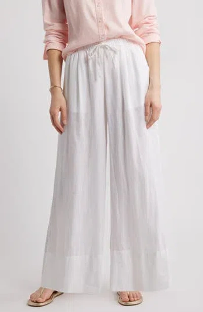 Caslon ® Wide Leg Linen Pants In White