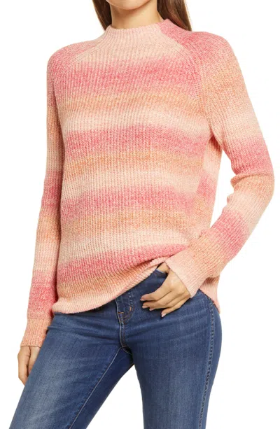 Caslon Women's Pink Space Dye Sweater - Small