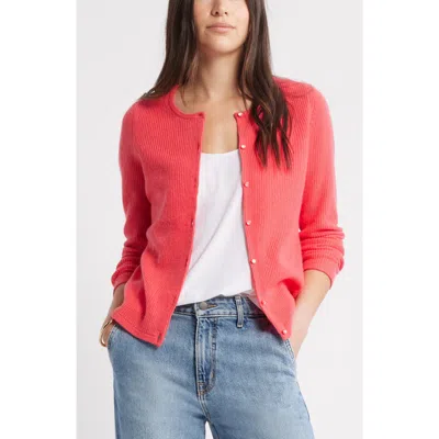 Caslon ® Wool & Cashmere Cardigan In Pink