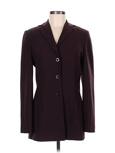 Pre-owned Caslon Wool Blazer Jacket In Burgundy