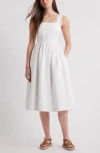 Caslon ® Woven Midi Sundress In White