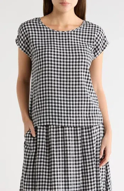 Caslon ® Yarn Dye Linen Blend Top In Multi