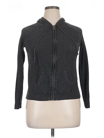 Pre-owned Caslon Zip Up Hoodie In Gray