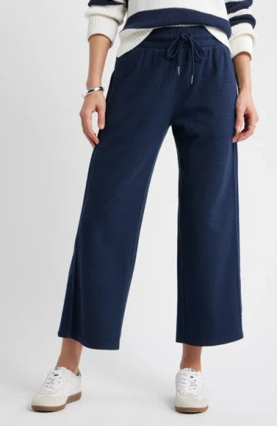 Caslonr Caslon(r) Ankle Wide Leg Travel Pants In Blue